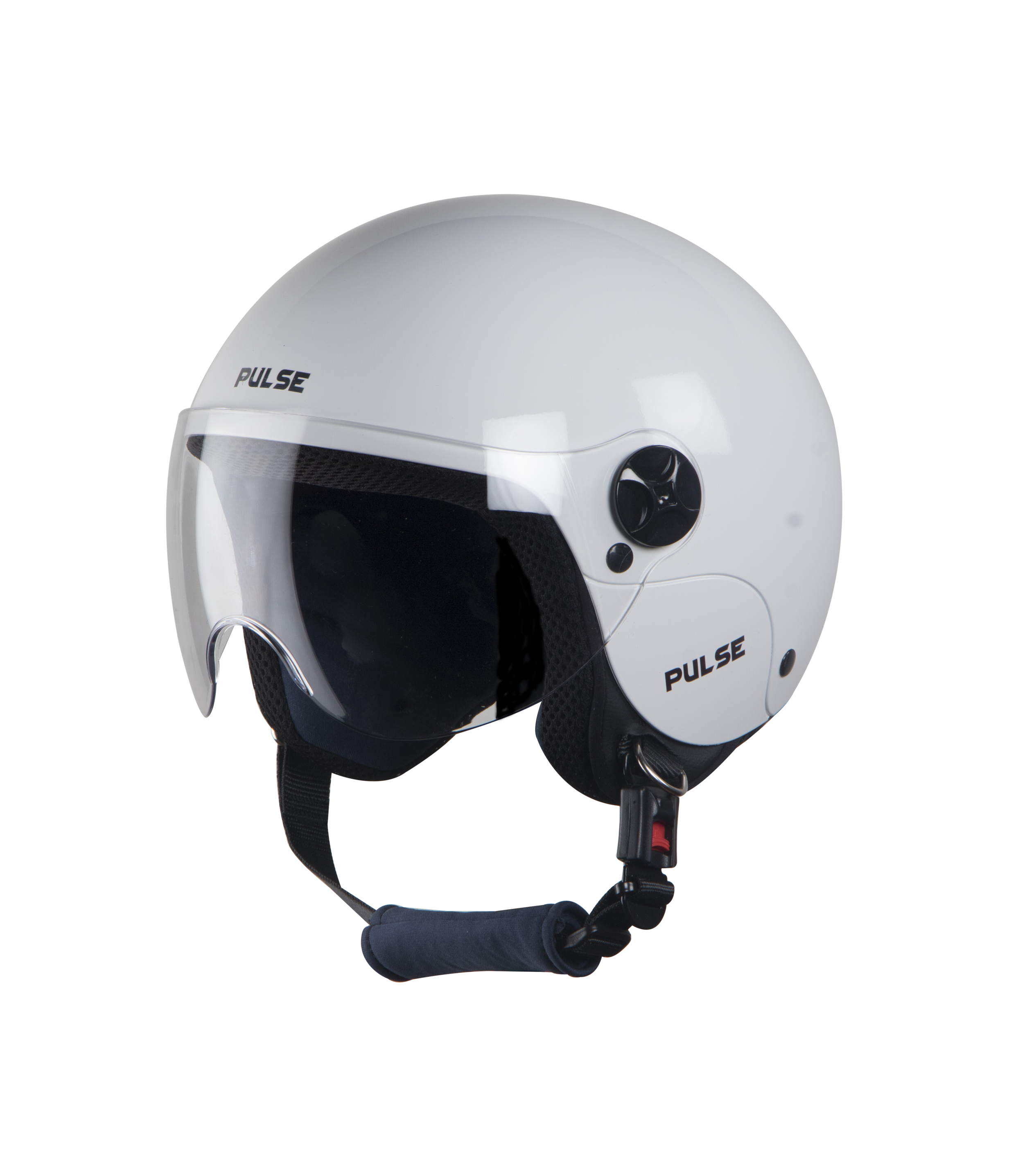 SBH-16 Pulse Glossy White (For Boys)( Fitted With Clear Visor Extra Smoke Visor Free)
